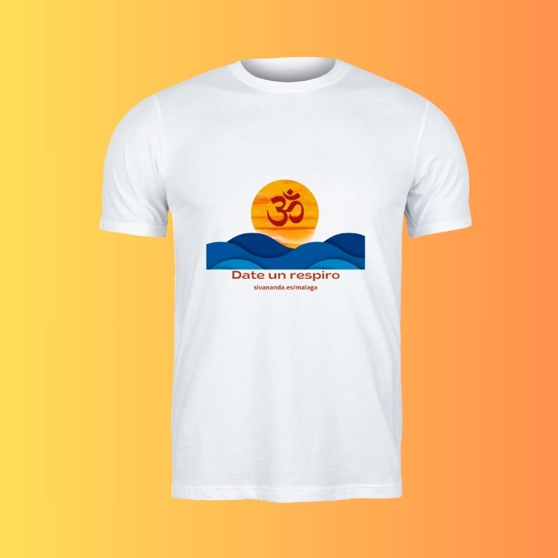 Camiseta unisex manga corta con serigrafía "Date un respiro"